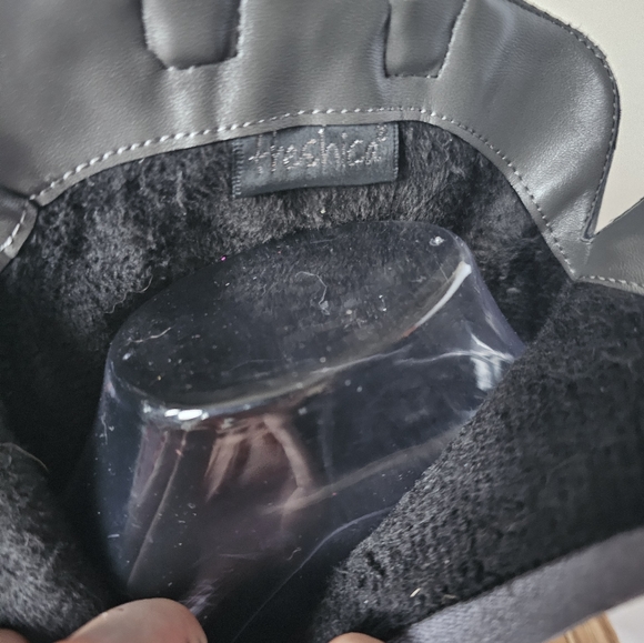 B Freshica Womens Ankle Boot New w/o box Gray Cuban Heel Zippers Almond Toe 10M - Picture 10 of 15